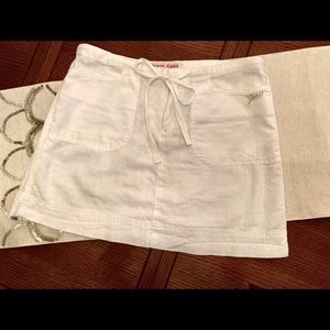 Guess linen/cotton tie-zip mini skirt